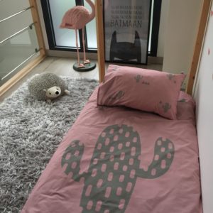 IMG_0027 linge de lit enfant Cactus rose kaki