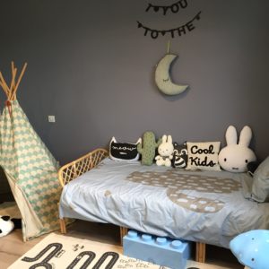 linge de lit enfant cactus kaki bleu